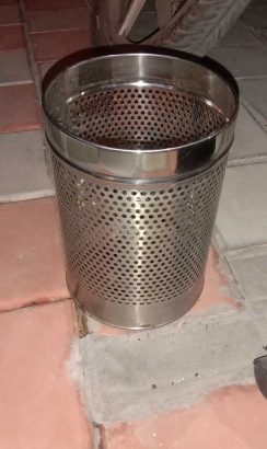 stainless steel open dustbin
