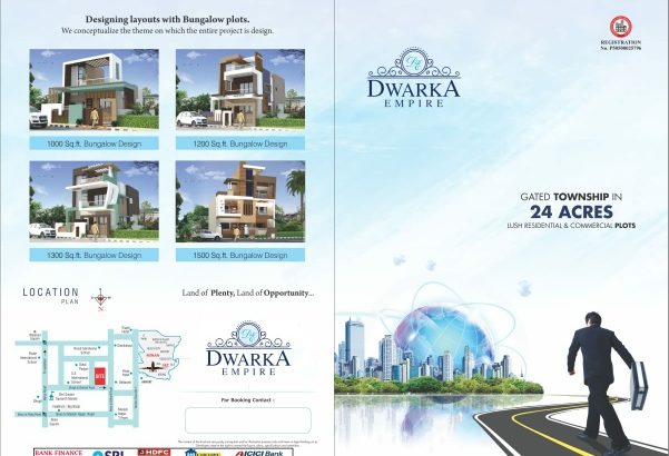 **DWARKA EMPIRE **

**GATED TOWNSHIP IN 24 ACRES LUSH RESIDENTIAL & COMMERCIAL PLOT AVAILABLE IN BEL