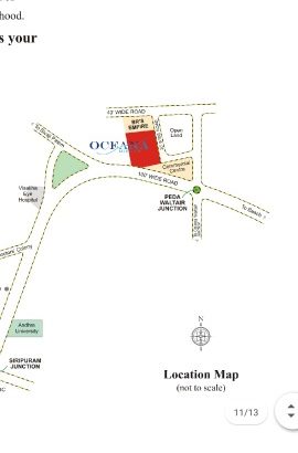 pedda waltair junction lo
 1800sft  falta availabil 
 1 square feet 6000 rs
24 hours water supply