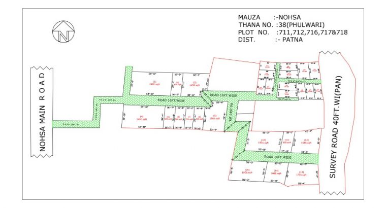 600sqft Residential Plot in phulwari Sharif Nohsa