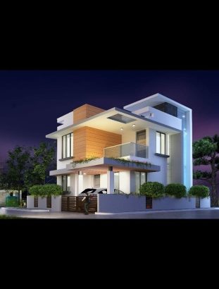 Proposed 4BHK 1500sft Duplex house at Bondel, Mangalore city