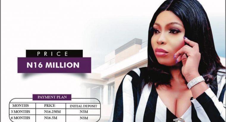 *ELITE GARDEN* is sponsored by AyHomes investment limited, a reputable real Estate company in Lagos, Nigerian

*LOCATION* – Abijo, Lekki Lagos, off Lekki – Epe Expressway. 15 seconds drive from the express 

*PRICE*: 16m
*PLOT SIZE* – 600sqm
*TITLE* : GOVERNMENT ALLOCATION 

*FACILITIES* :
Good  road network
Drainage system
Recreational areas
Portable water
Electricity
Fenced and gated community

*LANDMARKS*:
Abijo GRA 
Chois Gardens Estate 
Corona International School 
Chalcedony International School 
Novare Mall Shoprite

For inquiries and inspection, call/ text : +2348115359141